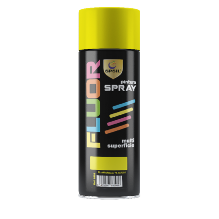 Bote de Pintura en Spray Fluorescente Amarillo Fluor 200ml