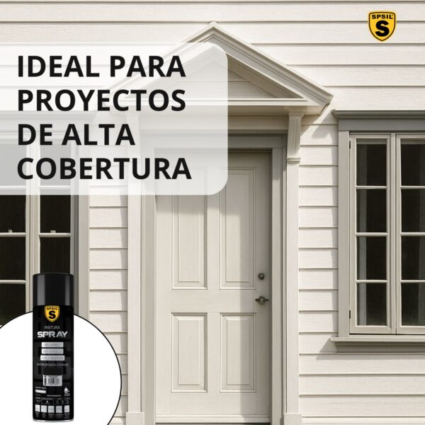 PE009-6 Pintura en Spray de Alta Cobertura Spsil negro satinado