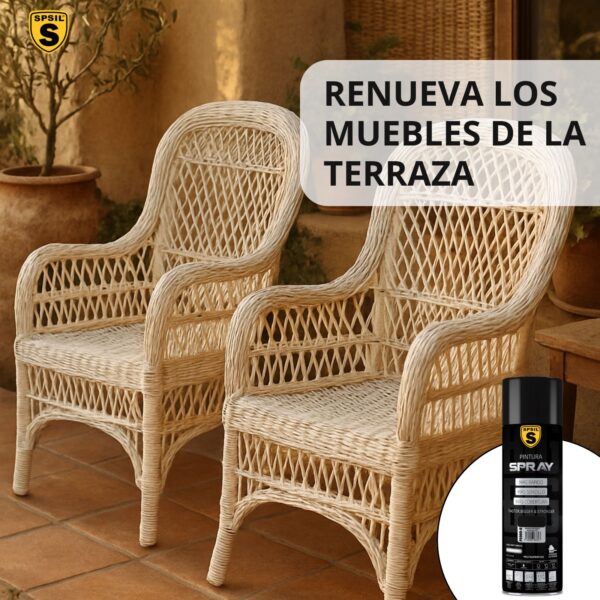 PE009-6 Pintura en Spray de Alta Cobertura Spsil negro satinado