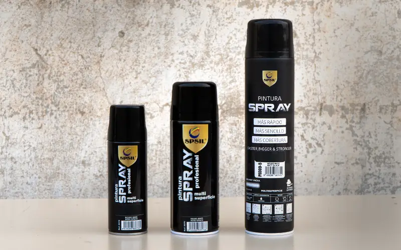comparativa entre los 3 tamaños de spray 200, 400 y 600ml