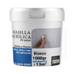AT013 Masilla acrílica SPSIL 1 kg para enlucir y reparar grietas. Fácil aplicación, secado rápido y acabado perfecto para superficies lisas. Ideal para reparaciones duraderas y efectivas.