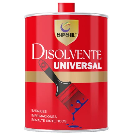 8851-8852 Disolvente Universal SPSIL 400 ml, perfecto para eliminar restos de pintura y limpiar pinceles, utensilios y superficies con facilidad y eficacia.