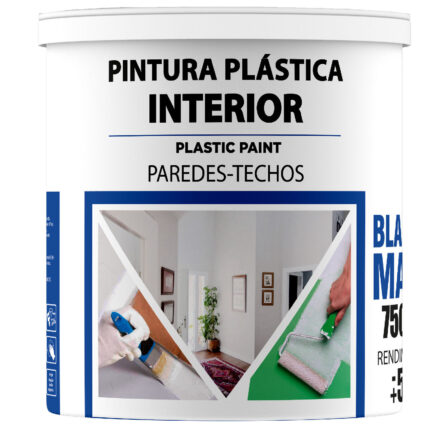 8871-2 Pintura plástica para interior SPSIL en 750 ml, ideal para embellecer fachadas, techos y paredes con acabado duradero y resistente.
