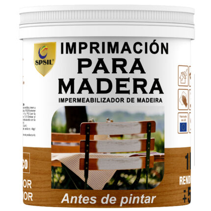 8890-15 Imprimación para Madera SPSIL 1 kg, ideal para superficies de madera, mejora adherencia y protección.