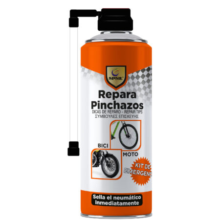 AU8025 Reparador de pinchazos para motos y bicicletas - Solución rápida 200ml SPSIL