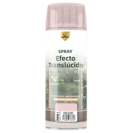 PE010-1_Spray Efecto Translucido Rosa Quarzo 400ml – Opacidad para Cristal y Superficies Multisuperficie