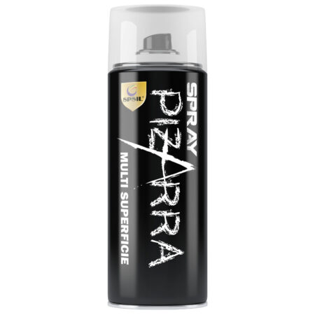 PZ003_Spray Efecto Pizarra Negra SPSIL 400 ml, ideal para crear superficies de pizarra en paredes, muebles y objetos. Da un toque creativo y funcional a tu espacio.