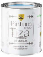 T-10XX Pintura efecto tiza ultra mate SPSIL para muebles y superficies multisuperficie, proporcionando un acabado suave y elegante ideal para renovación de muebles y decoraciones vintage.